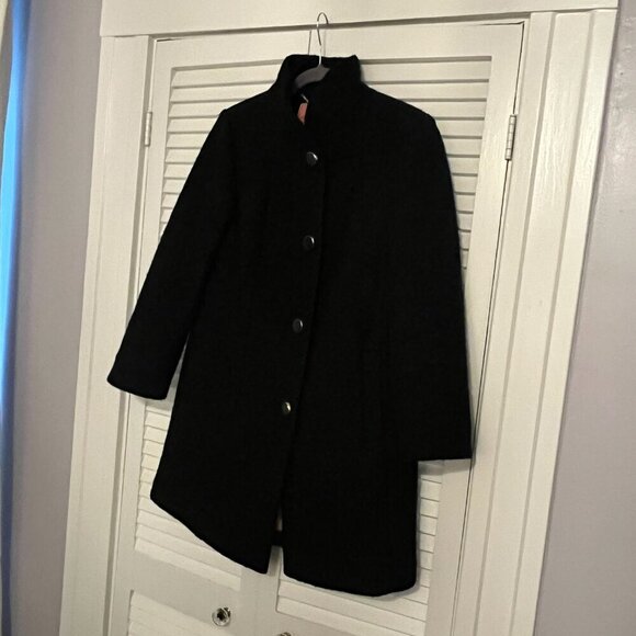 Kate Spade High Neck Wool Blend Coat black small - Picture 3 of 15